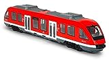 Dickie Toys - City Train (rot) - Spielzeug-Zug (45 cm) auf Rädern mit Türen & Dach zum Öffnen,...